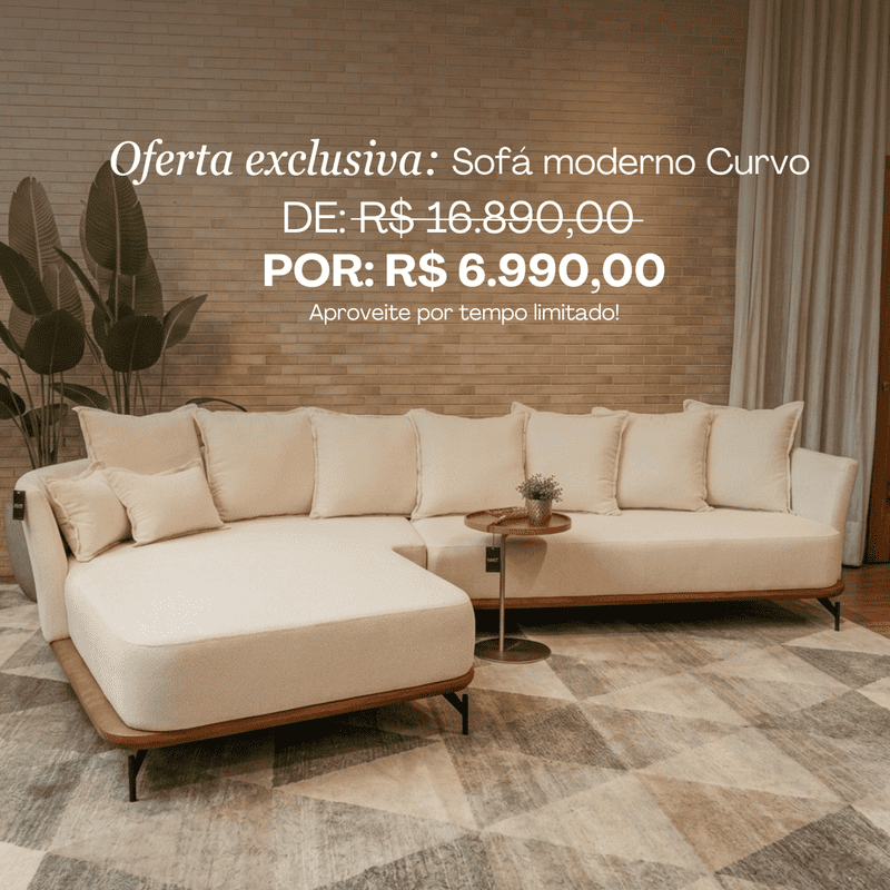 sofa moderno curvo